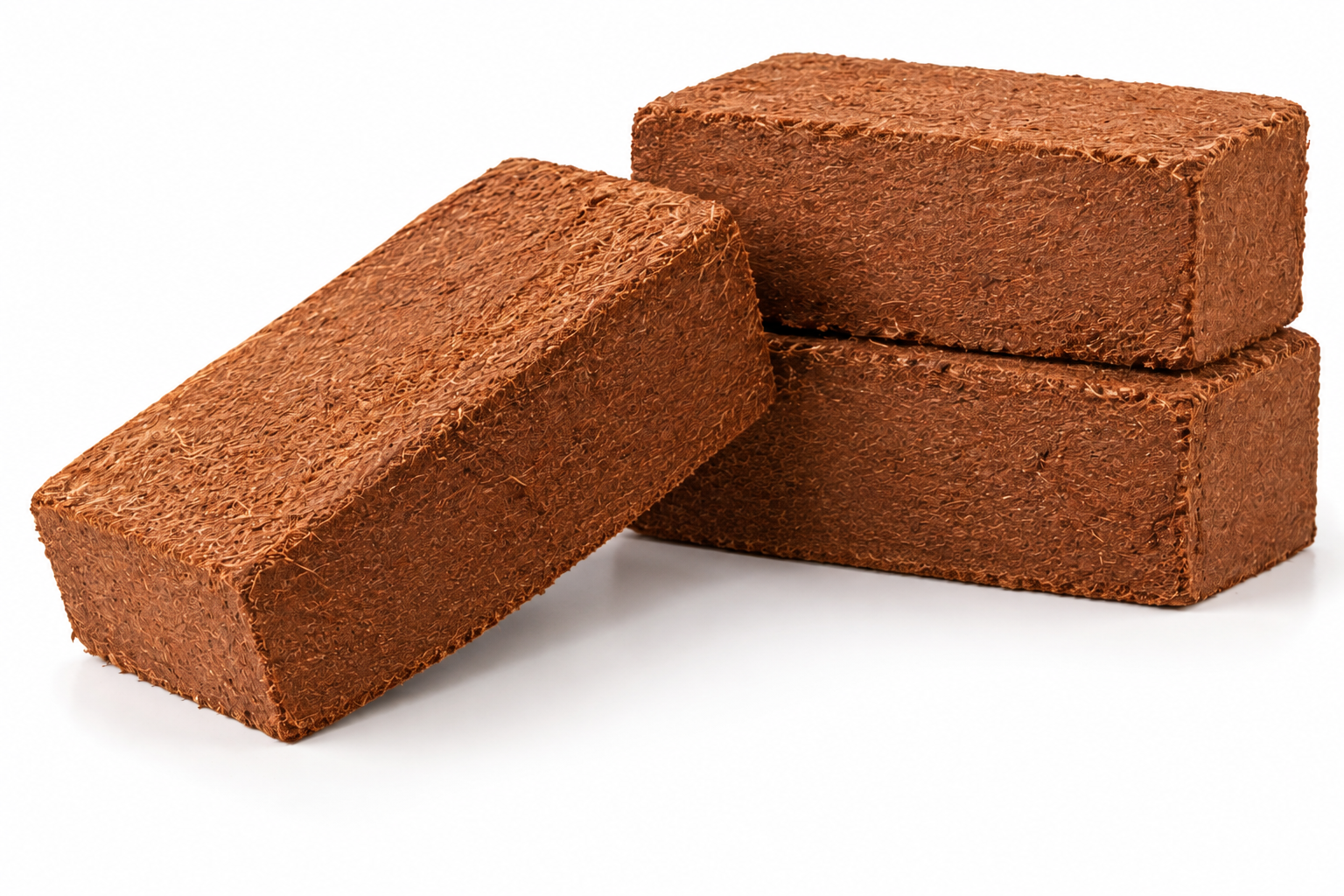 Compressed coco peat blocks for export